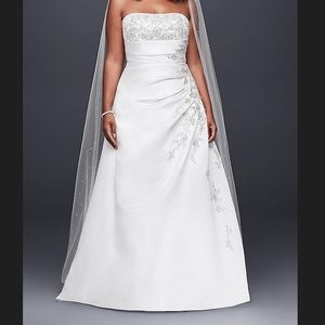 A-line Wedding Dress with Lace Up Back